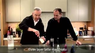 aerolatte  milk frother makes three layer caffè latte macchiato [upl. by Earehs]