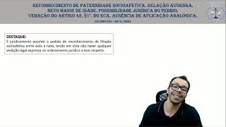 STJ INFO 834 paternidade socioafetiva e adoção [upl. by Neeuq111]