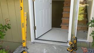 Jeld Wen Front Door Installation  Really crappy products and craftsmanship PART 1 [upl. by Ahsinroc]