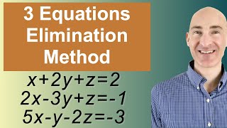 Solving Systems of 3 Equations Elimination [upl. by Evadnee397]