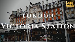 London Victoria Station Walk Through England 4K [upl. by Arvell]