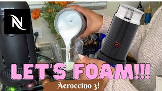 How To Foam Milk With Aeroccino 3 Make Coffee With Foam Tips amp Tricks  Easy Foamed Latte Recipe [upl. by Seroled]