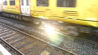 Merseyrail 507 009 making arcs at Birkdale station [upl. by Evannia]